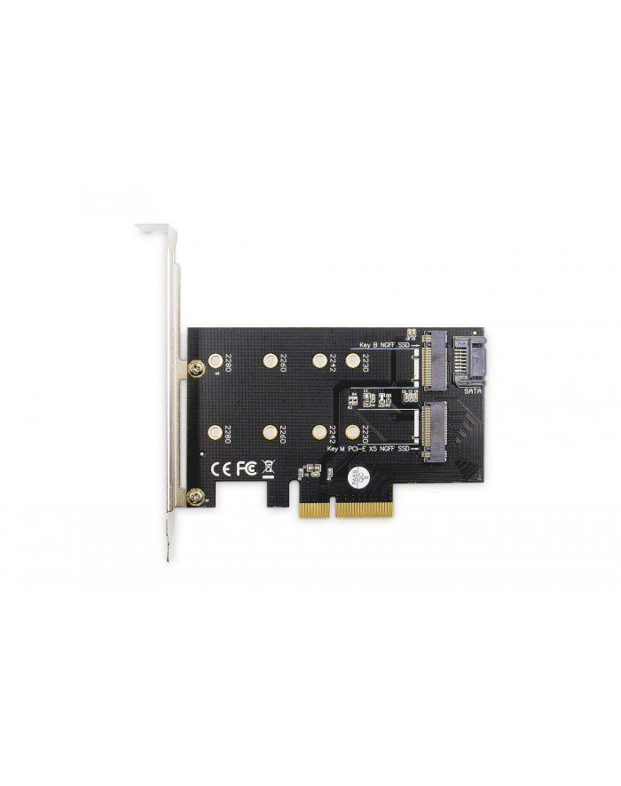 digitus Karta rozszerzeń (Kontroler) M.2 NGFF/NVMe SSD PCIe 3.0 x4 SATA 80, 60, 42, 30 mm główny