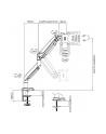 digitus Ramię biurkowe pojedyńcze z zaciskiem 1xLCD max. 32 cale max. 9 kg uchylno-obrotowe 180 (PIVOT) - nr 49