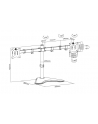 digitus Stojak biurkowy podwójny z zaciskiem 2xLCD max. 32' max. Obciążenie 2x 8kg uchylno-obrotowy czarny - nr 3