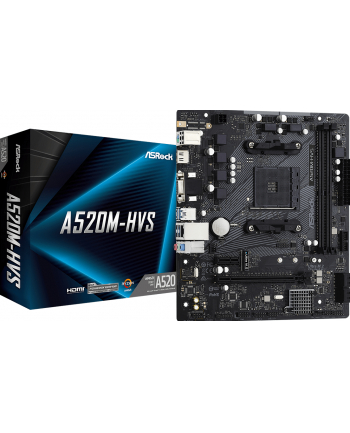 asrock Płyta główna A520M-HVS AM4 2DDR4 HDMI/VGA M.2 mATX