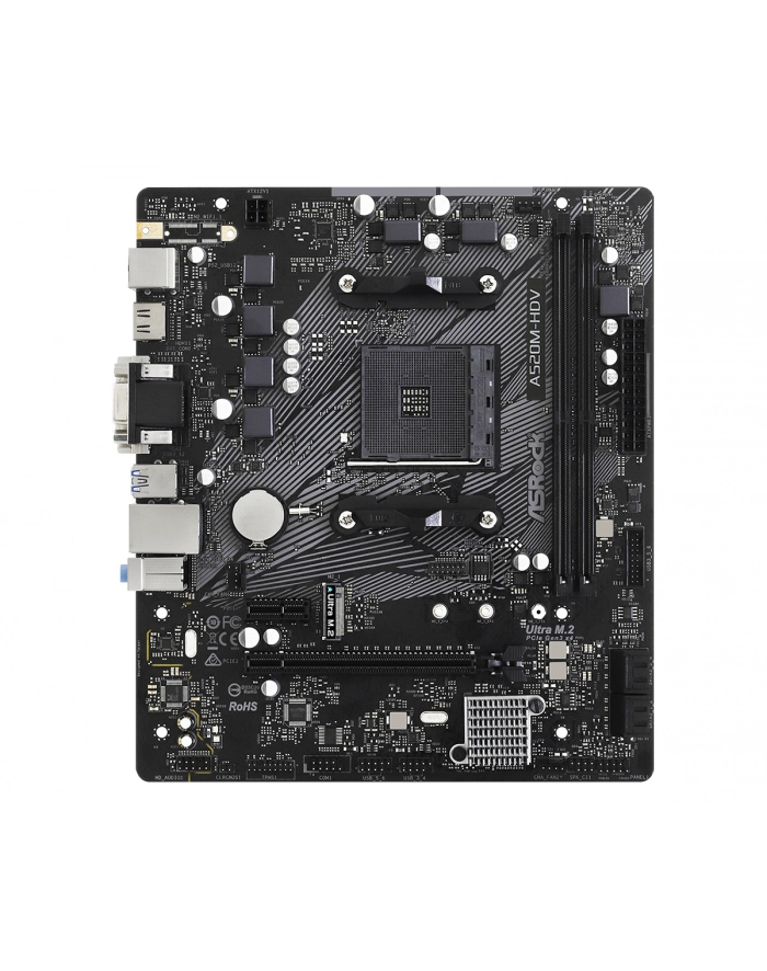 asrock Płyta główna A520M-HDV AM4 2DDR4 HDMI/DVI/VGA M.2 mATX główny