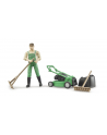 bruder Figurka ogrodnika z kosiarką akcesoriami - nr 2