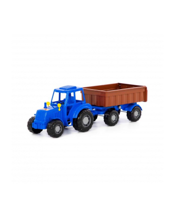Polesie 84750 Traktor Altaj niebieski z przyczepą Nr1 w siatce