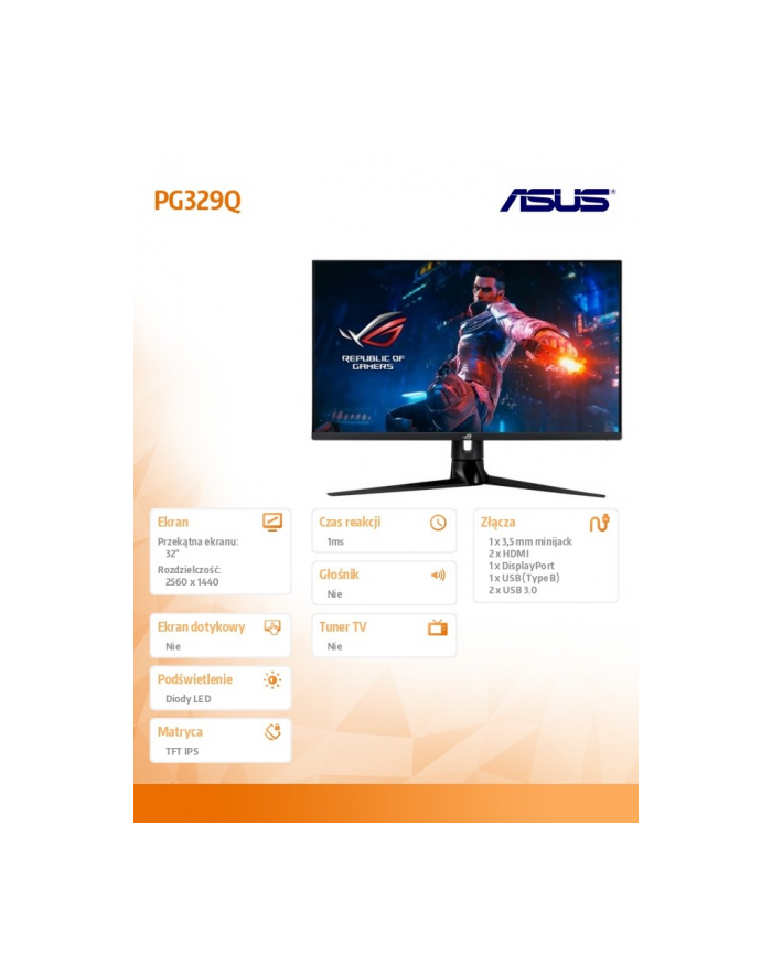 asus Monitor ROG Swift 32 cale PG329Q główny