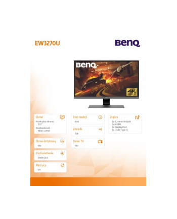 BENQ EW3270UE _spec Monitor BenQ EW3270UE 32 UHD 4K, HDR, HDMI, DPx _spec