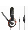 GEMBIRD MHS-03-BKRD Stereo headset with microphone black color with red ring - nr 14