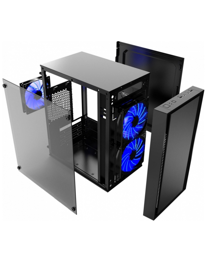 GEMBIRD CCC-FORNAX-960B Gaming design PC case 3 x 12 cm fans blue główny