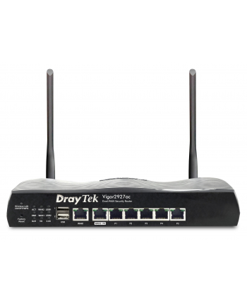 DRAYTEK Vigor 2927ac Dual-WAN Wlan Router 802.11n/ac 2xGbE WAN 5xGbE LAN ports