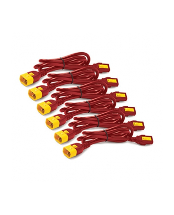 APC Power Cord Kit 6 ea Locking C13 to C14 1.2m Red