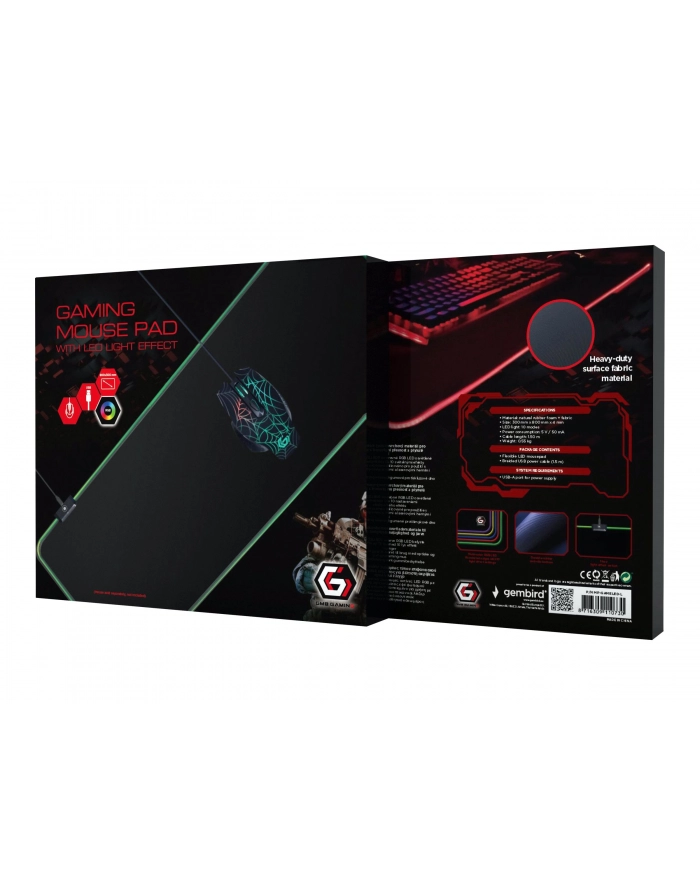 GEMBIRD MP-GAMELED-L Gaming mouse pad with LED light effect L-size 300 x 800 mm główny