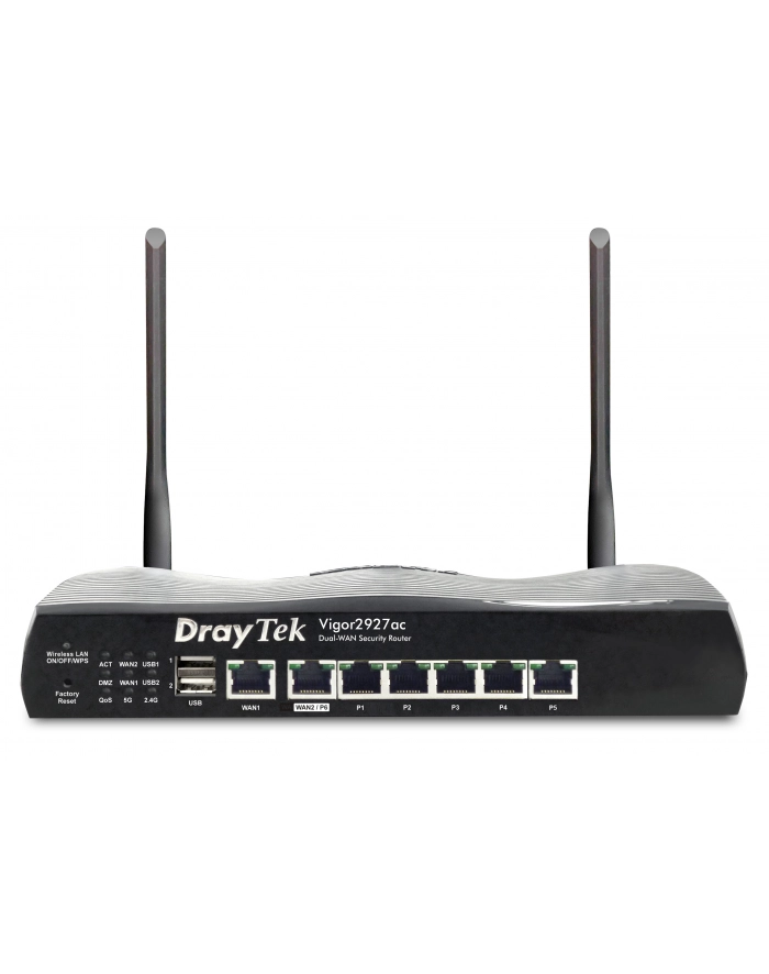 DRAYTEK Vigor 2927ac Dual-WAN Wlan Router 802.11n/ac 2xGbE WAN 5xGbE LAN ports główny