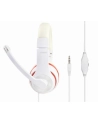 GEMBIRD MHS-03-WTRD Stereo headset with microphone white color with red ring - nr 9