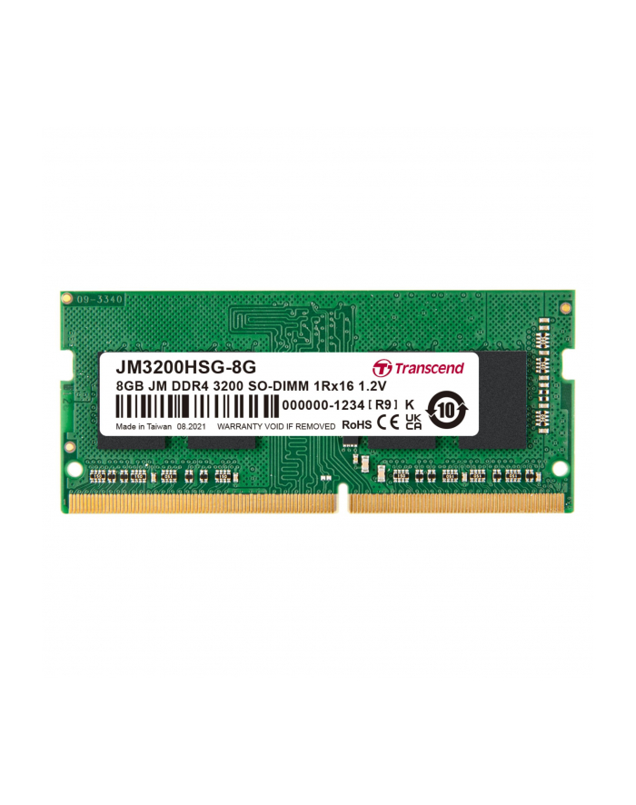 TRANSCEND 8GB JM DDR4 3200 SO-DIMM 1Rx16 1Gx16 CL22 1.2V główny