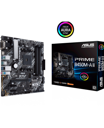 ASUS PRIME B450M-A II AM4 B450 M.2 HDMI AURA MB