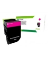 LEXMARK 80C2HME Toner Lexmark magenta korporacyjny 3000 str. CX410 / CX510 - nr 3