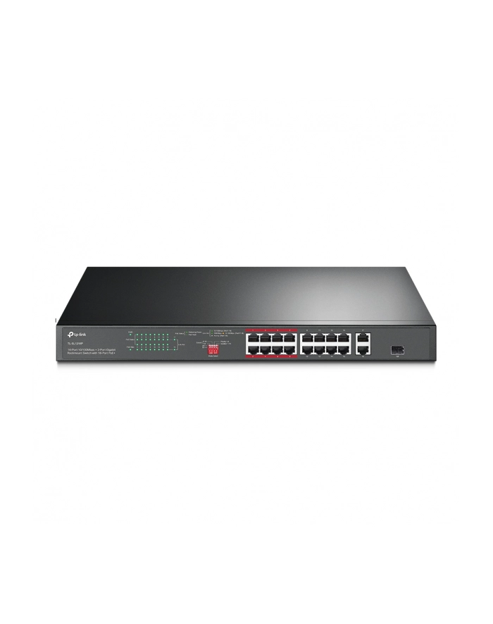 TP-LINK 16-Port 10/100Mbps + 2-Port Gigabit Rackmount Switch with 16-Port PoE+ główny
