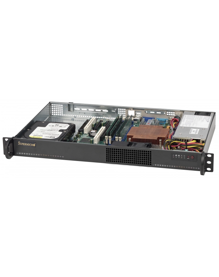 super micro computer SUPERMICRO Chassis Black 1U SC510 chassis w/ PSU 200W główny
