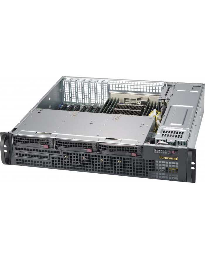 super micro computer SUPERMICRO Chassis Black 2U SC825MB COMPACT SAS3 LP CSE w/ Redundant PSU 800W główny