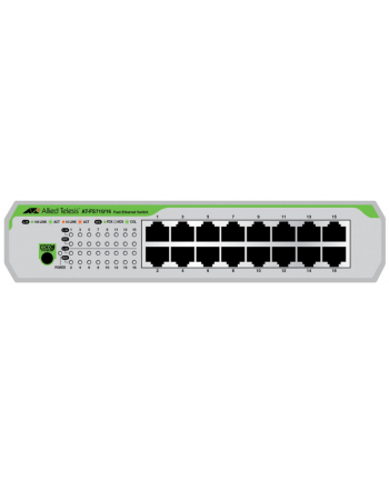 allied telesis ALLIED 16-port 10/100TX unmanaged switch with internal PSU EU Power Cord