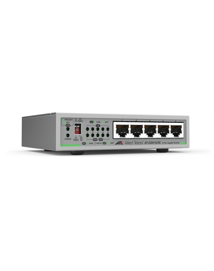 allied telesis ALLIED 5 port 10/100/1000TX unmanaged switch with external power supply EU Power Adapter główny