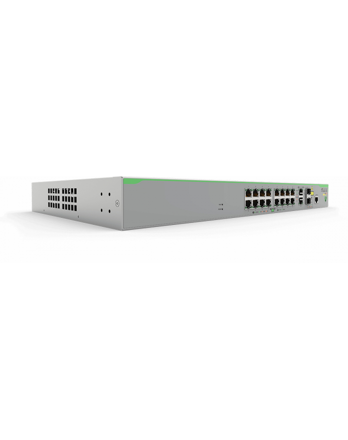 allied telesis ALLIED 16x 10/100T POE+ ports and 2x combo ports 100/1000X SFP or 10/100/1000T Copper Fixed AC power supply EU Power Cord główny