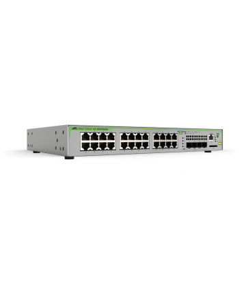 allied telesis ALLIED 24x 10/100/1000T POE+ ports 4x combo ports 370W POE capacity Fixed one AC power supply EU Power Cord