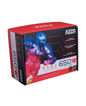 AZZA PSAZ-650W ARGB 650W, PC power supply (black, 2x PCIe)