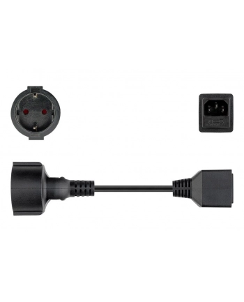 goobay cold device cable. C14> Schuko BU 1.5m nr 1