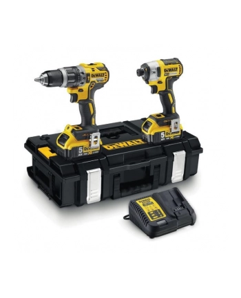 DeWALT cordless hammer drill DCK266P2 set, 18V, 2-piece. (yellow / black, tough box, 2x battery 5Ah incl. cordless impact wrench) nr 2