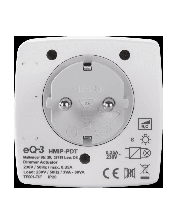 Homematic IP dimmer socket (HmIP-PDT) główny