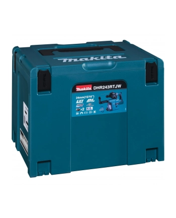 Makita cordless combi hammer DHR243RTJW, 18Volt, rotary hammer (blue / black, MAKPAC size 4, 2x Li-Ion batteries 5.0 Ah, dust extraction DX07) nr 2