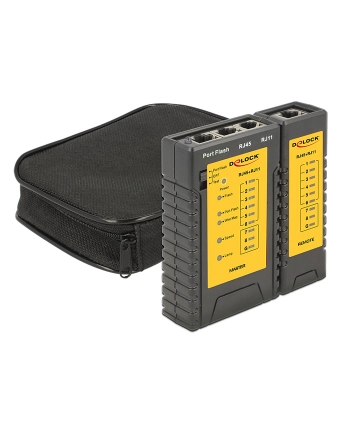 DeLOCK cable tester RJ45 / RJ12 + port finder (black) nr 2
