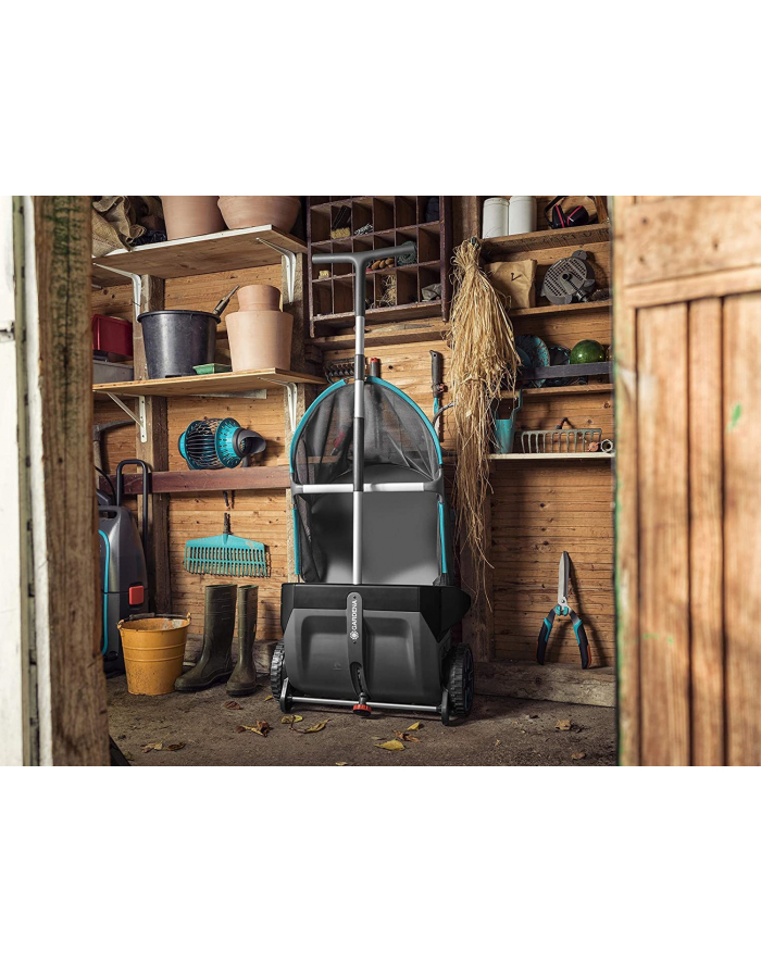 GARDENA Leaf and Lawn Collector, Collection Bag (black / turquoise, without bending over) główny