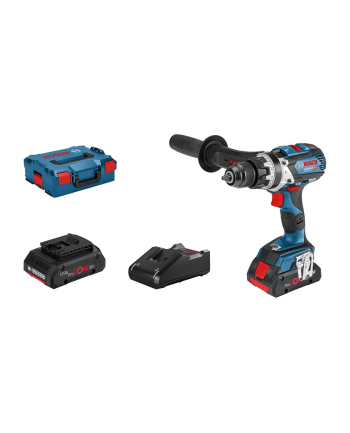 bosch powertools Bosch cordless hammer drill GSB 18 V-110 C Professional, 18Volt (blue / black, L-BOXX, 2x battery ProCORE18V 4.0Ah)