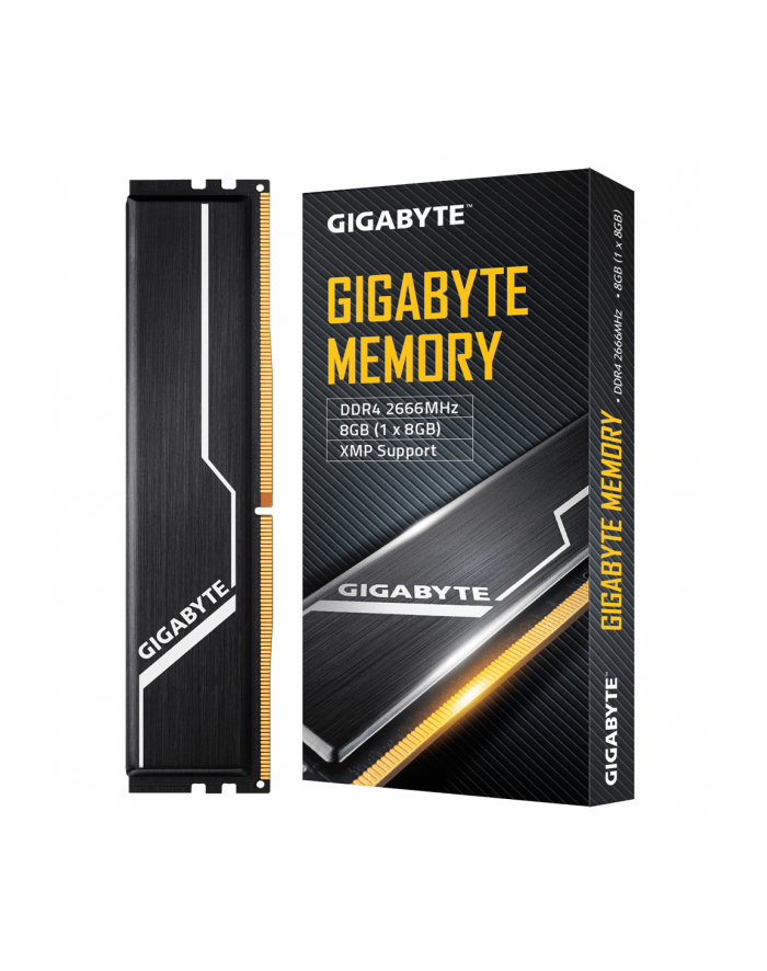 GIGABYTE DDR4 - 8 GB -2666 - CL - 16 - Single memory (black, GP-GR26C16S8K1HU408) główny
