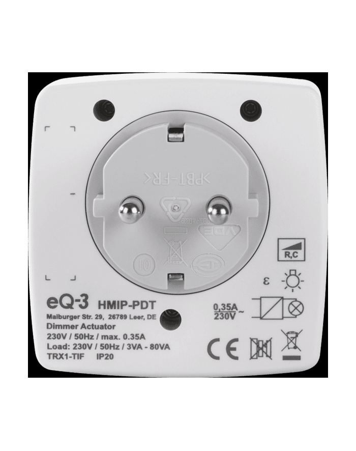 Homematic IP dimmer socket (HmIP-PDT) główny