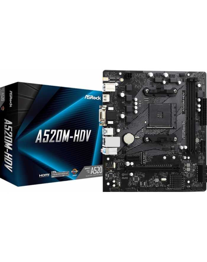 ASRock A520M-HDV - Socket AM4 -  motherboard główny