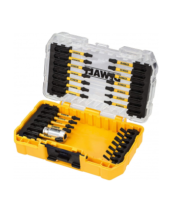 DeWALT EXTREME FLEXTORQ screwdriver bit set DT70734T-QZ, 29 pieces, bit set (yellow, incl. Magnetic bit ring)