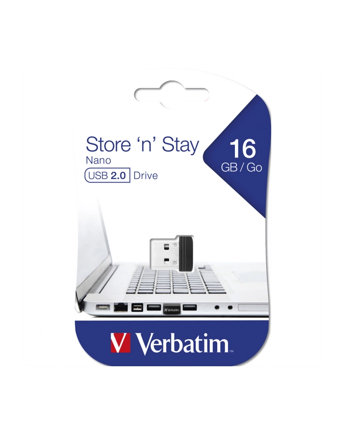 VERBATIM PENDRIVE 16GB NANO STORE USB 2.0 97464 główny
