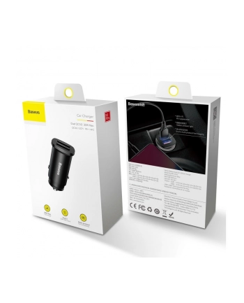 BASEUS ŁADOWARKA SAMOCHODOWA 2XUSB QC30 5A 30W CCALL-DS01