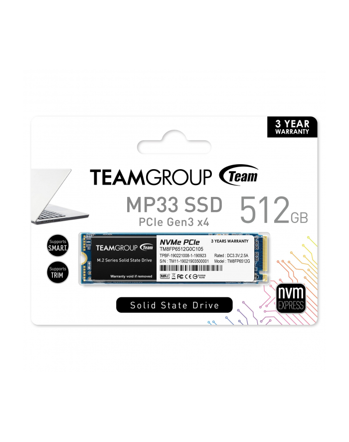 teamgroup SSD Team Group MP33 512GB M2 PCI-E Gen3x4 główny