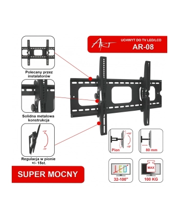 UCHWYT DO TV LCD/LED 32-100  100KG AR-08 ART
