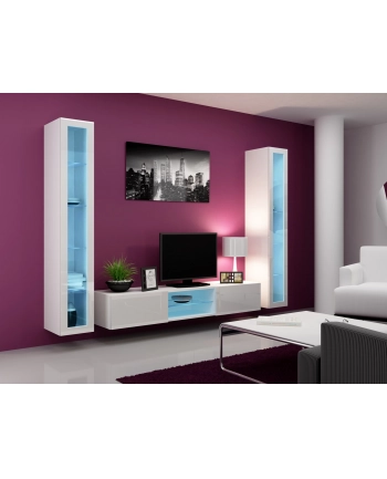 cama meble Witryna VIGO szkło'180' 180/40/30 biały/biały poł