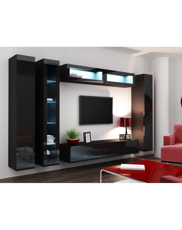 cama meble Witryna VIGO szkło'180' 180/40/30 czarny/czarny poł główny