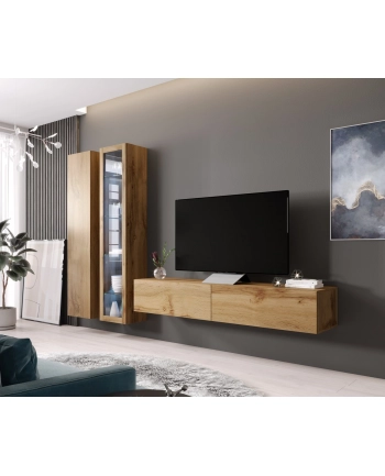 cama meble Witryna VIGO szkło'180' 180/40/30 dąb wotan