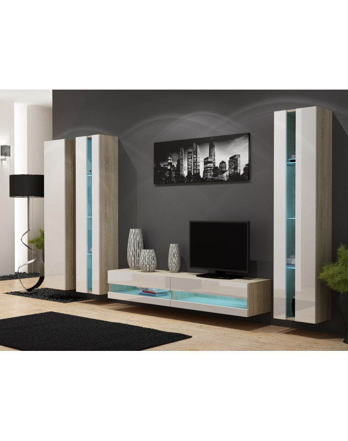 cama meble Szafka RTV VIGO NEW '180' 30/180/40 sonoma/biały pł główny