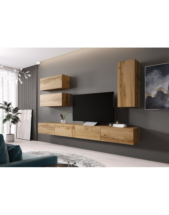 cama meble Szafka RTV VIGO '140' 30/140/40 dąb wotan główny