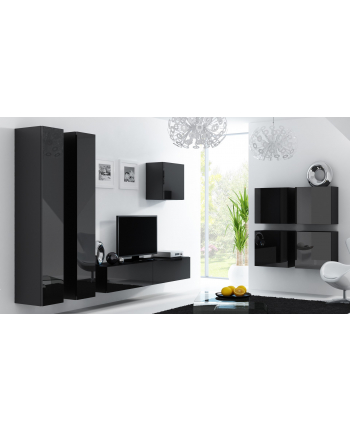 cama meble Szafka RTV VIGO '180' 30/180/40 czarny/czarny poł nr 1
