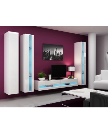 cama meble Regał VIGO NEW 180/40/30 biały/biały połysk nr 1