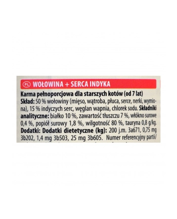ANIMONDA Carny Senior smak: wołowina i serca indyka 200g nr 2